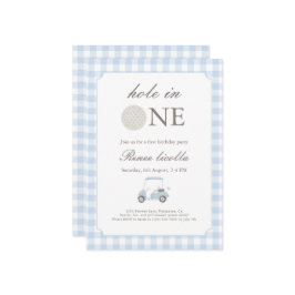 Buraco Azul em Um Carrinho de Golfe Convite de Ani