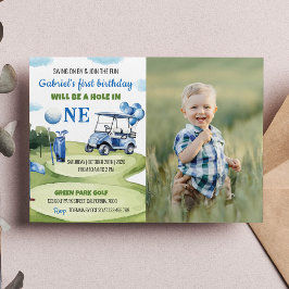 Buraco Em Um Convite De primeiro aniversario De Go