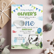 Buraco Em Um Convite De primeiro aniversario De Go