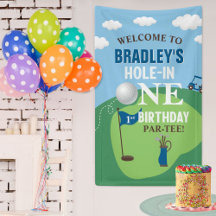 Buraco Em Um primeiro aniversario De Golfe Bem-Vin