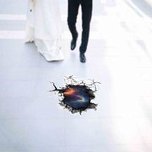 Buraco na Superfície Branca Espacial Apenas Decal