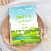 Buraco no Convite de Aniversário de Um Golfe