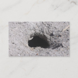 Buraco nos cartões de visitas de areia