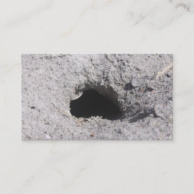 Buraco nos cartões de visitas de areia (Frente)