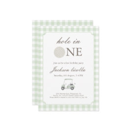 Buraco Verde Sage em Um Convite de Aniversário de 