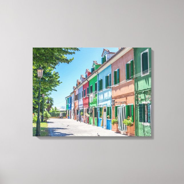 Burano houses view canvas (Frente)