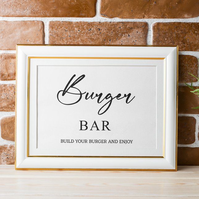 Burger Bar de Sinal de Casamento de Poster (Criador carregado)