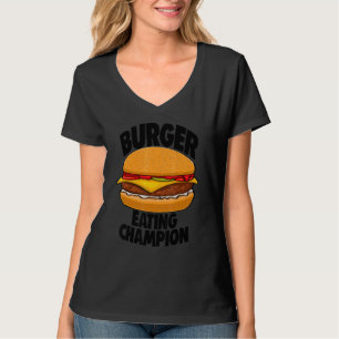 Burger Comendo Campeão Burger Camisetas Mulheres F