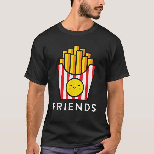 Burger Fries - Camisas Mais Amigas Que Corresponde (Frente)
