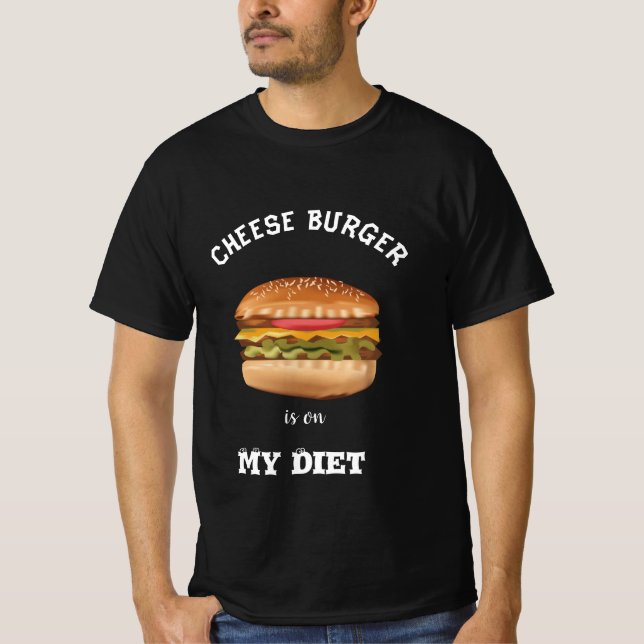 Burger Queijo Está Na Minha Camisa De Dieta (Frente)