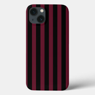 Burgundia e tiras pretas, capas de iphone de Casca