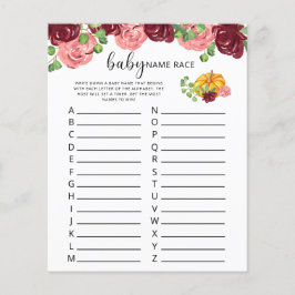 Burgundy abóbora jogo do nome do bebê