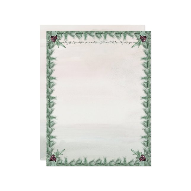 Burgundy Berry Holly Pine Natal (Frente/Verso In Situ)