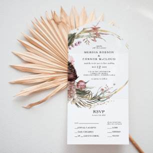 Burgundy Boho Floral Seal e Enviar
