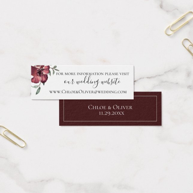 Burgundy Botanical Wedding Website (Escritótio)