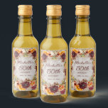 Burgundy Burnt Orange Floral Women 50th Birthday<br><div class="desc">Ferrugem ardósia, laranja queimado e etiquetas de mini licor personalizadas de festa de aniversário de cor creme para flores e folhagem. Design as etiquetas do frasco para qualquer idade. Entre em contato comigo para obter assistência com suas personalizações ou para solicitar outros produtos Zazzle correspondentes ou coordenadores para o seu...</div>
