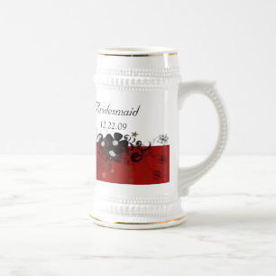 Burgundy Caneca de cerveja de Bridesmaid
