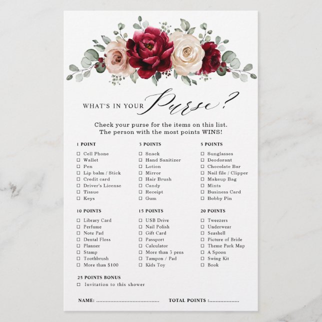 Burgundy Champagne Jogo de Chá de panela da Ivory  (Frente)