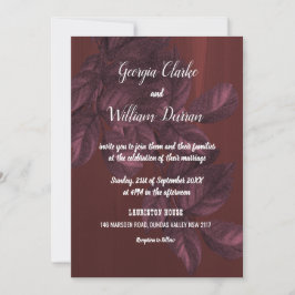 Burgundy deixa convite para Casamentos vintage rus