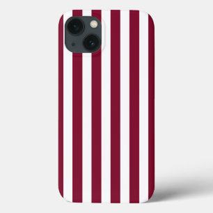 Burgundy e listras doces brancas Case-Mate iPhone