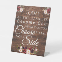 Burgundy Floral Escolha um Poster de assento