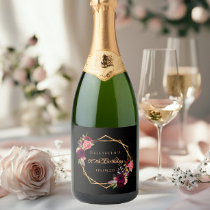 Burgundy floral geométrico de ouro negro de anive
