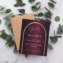 Burgundy Gold 90 salvar cartão de data