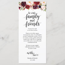 Burgundy Marsala, Place Setting Cartões de agradec