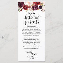 Burgundy Marsala, Place Setting Cartões de agradec