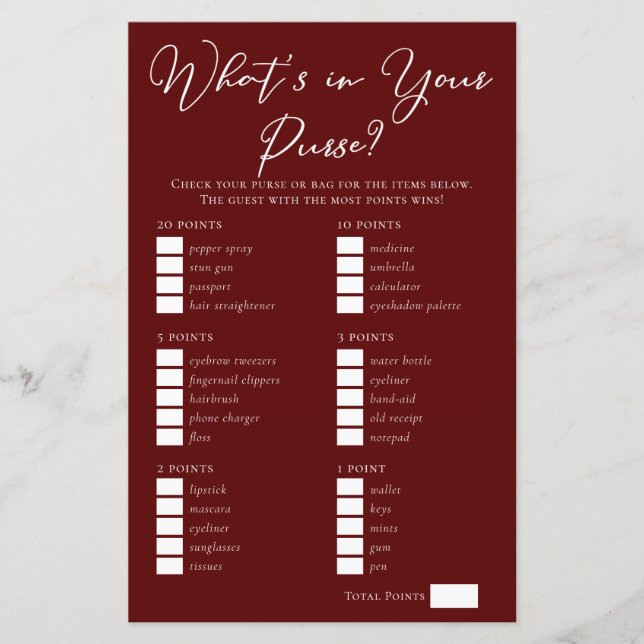 Burgundy O que há no seu jogo de Chás de panela (Frente)