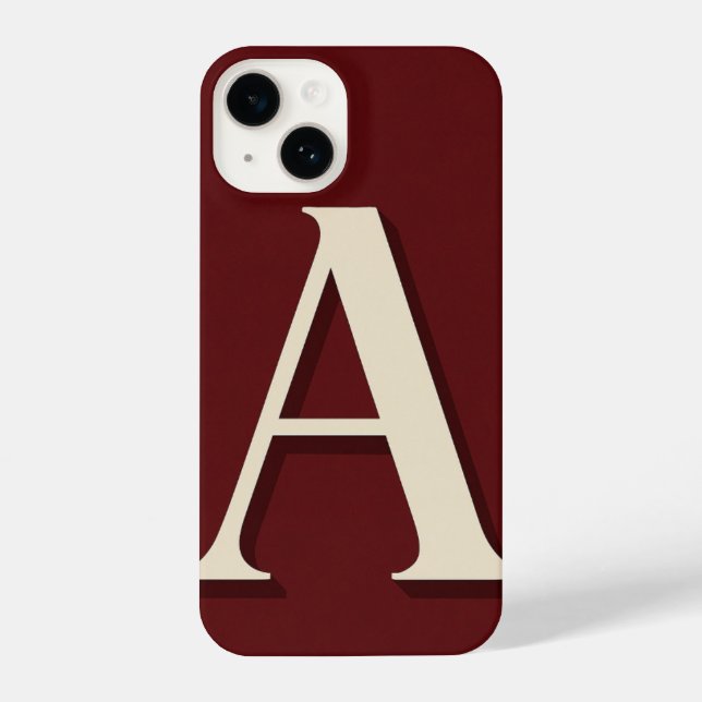 Burgundy Phone Case with Bold Trendy (Verso)