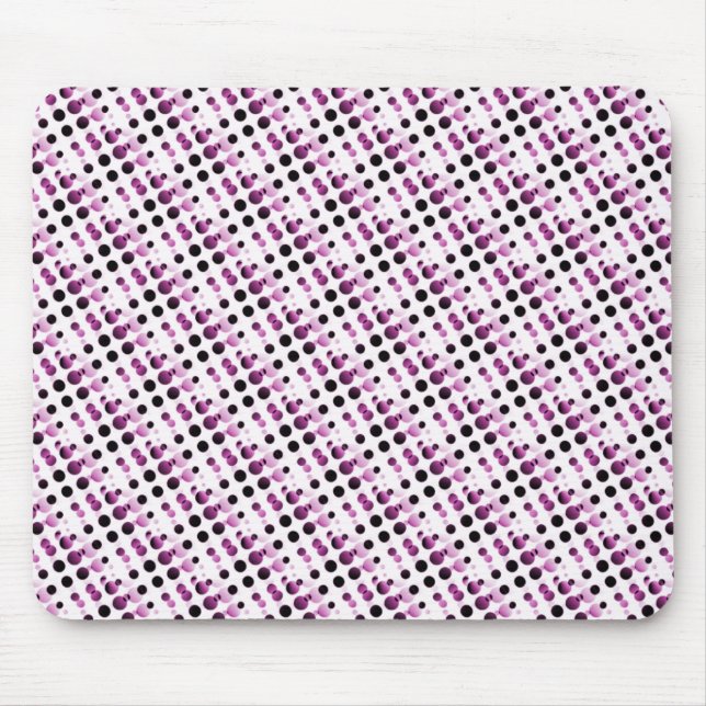 Burgundy Retro Bubbles Mousepad (Frente)