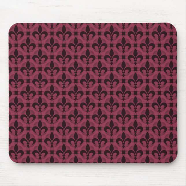 Burgundy Rico Fleur de lis Mousepad (Frente)