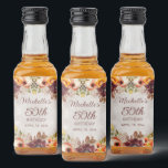 Burgundy Rust Orange Floral Women's 50th Birthday<br><div class="desc">Rumor burgundy, laranja e etiquetas de mini licor personalizadas, de cor creme, de cor floral e folhagem, de 50ª festa de aniversário. Design as etiquetas do frasco para qualquer idade. Entre em contato comigo para obter assistência com suas personalizações ou para solicitar outros produtos Zazzle correspondentes ou coordenadores para o...</div>