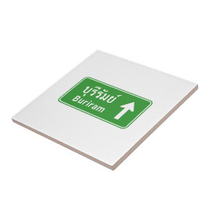 Buriram À Frente ⚠ Sinal De Estrada Tailandês 