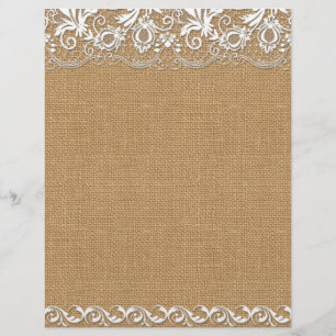 Burlap & Lace Scrapbook Paper