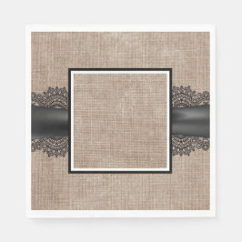 Burlap, Linen e guardanapos de rendas