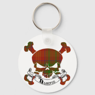 Burns Tartan Skull Chaveiro