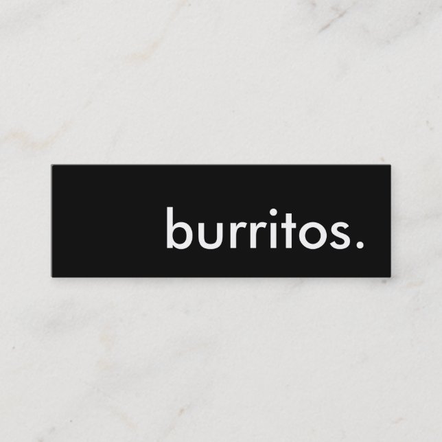 burritos. cartão de perfurador da lealdade (Frente)