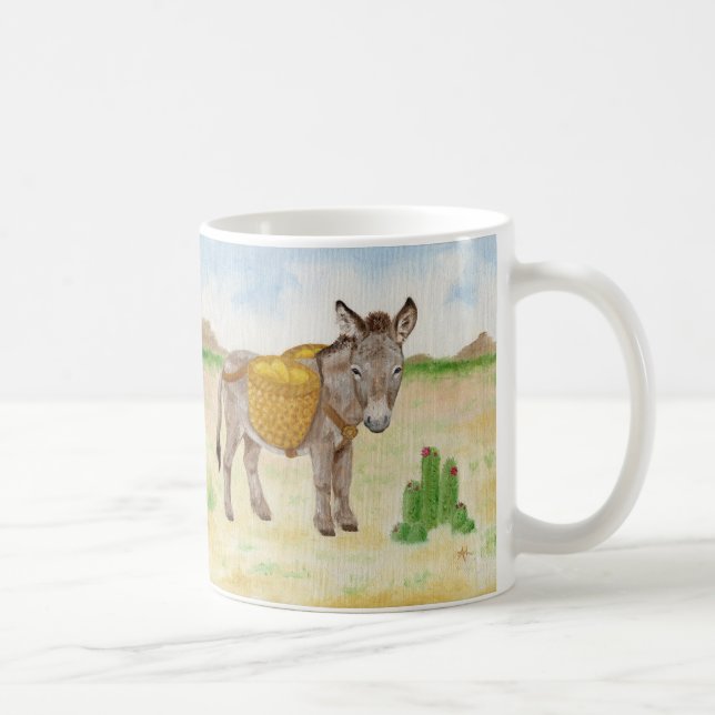 Burro com caneca da cesta (Direita)