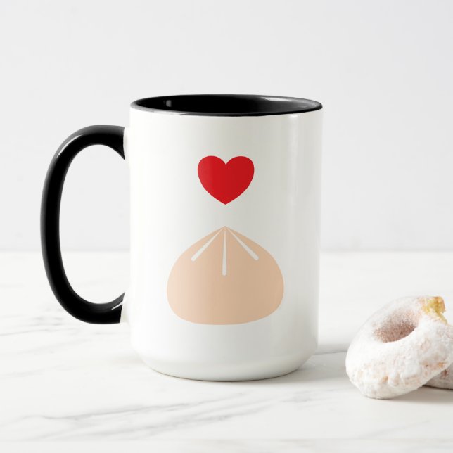 Burro de Amor Negro 15oz. Caneca (Com Donut)