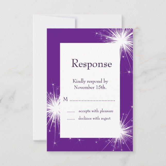 Burst of Sparkles RSVP (roxo) (Frente)