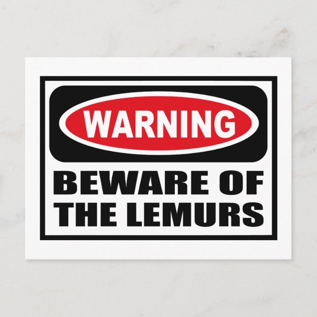 BUSCA DE Atenção DO Cartão Postal LEMURS (Frente)