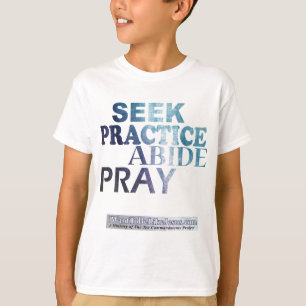 Busca-Prática-Habitar-Pray a camiseta da juventud