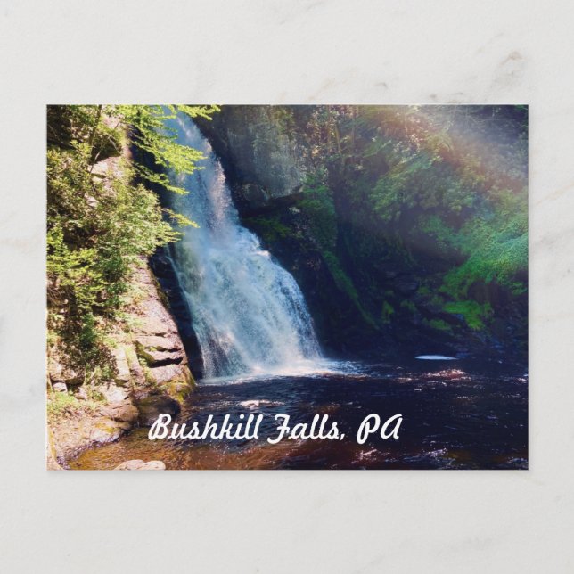 Bushkill Falls, cartão postal PA  (Frente)