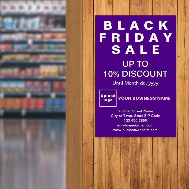 Business Black Friday Sale Purple Poster (Black Friday Sale on purple poster)