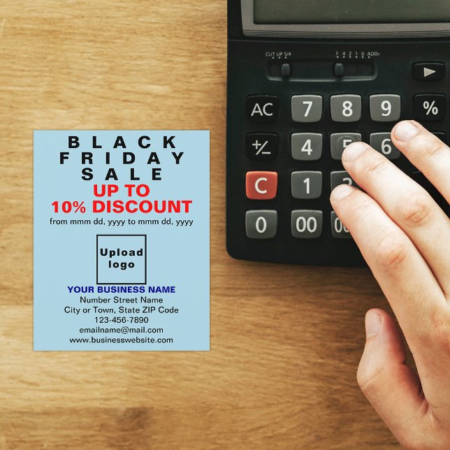 Business Black Friday Venda no Light Blue Flyer (Black Friday Sale on light blue flyer)