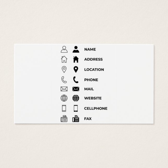 Business cards template  (Frente)