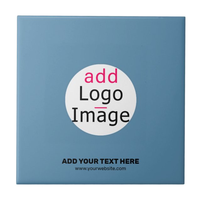 Business Chic Promo Personalizável Dusty Blue (Frente)