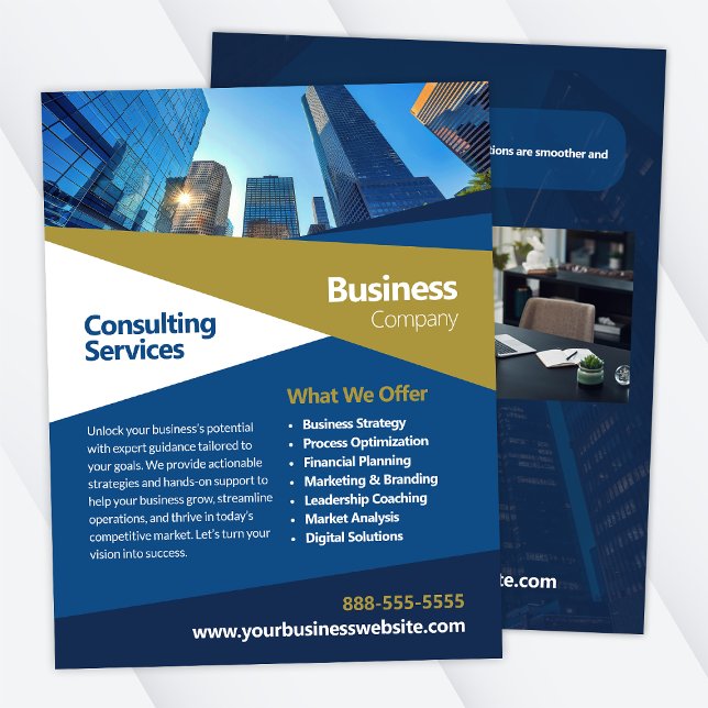 Business Consulting Corporate Flyer Template (Criador carregado)